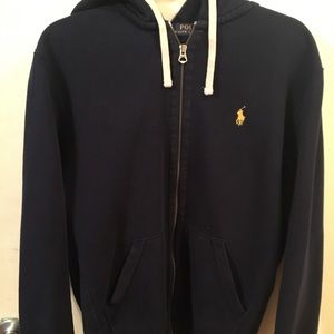 Navy Blue Unisex Polo Sweater